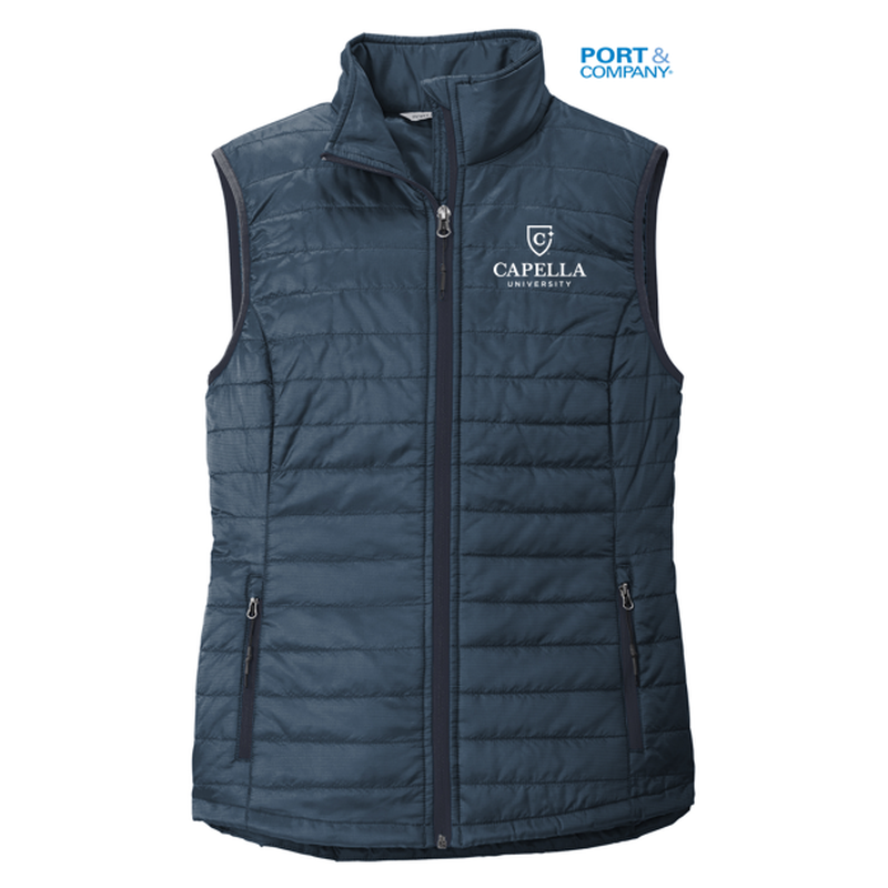 CAPELLA Port Authority ® Ladies Packable Puffy Vest - Regatta Blue/ River Blue