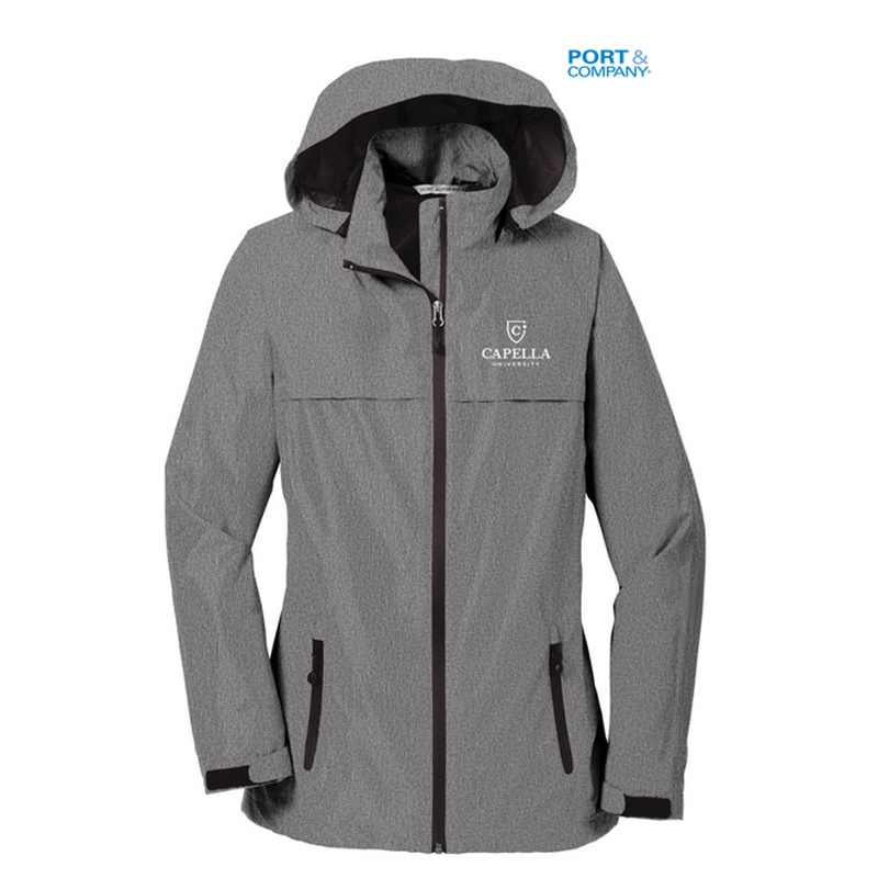 CAPELLA Port Authority® Ladies Torrent Waterproof Jacket - Dark Grey Heather