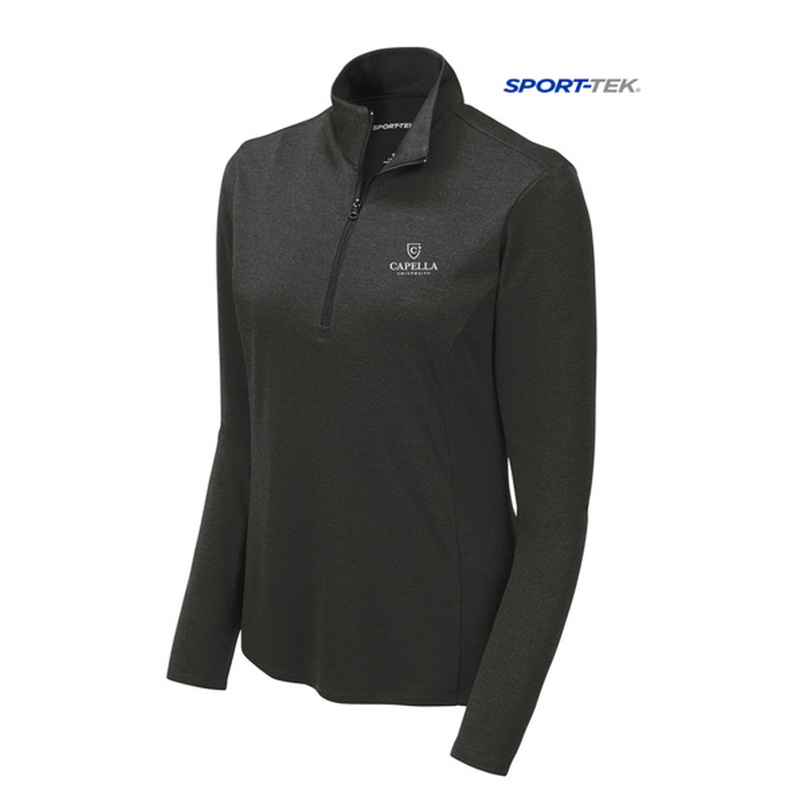CAPELLA Sport-Tek ® Ladies Endeavor 1/4-Zip Pullover - Black Heather