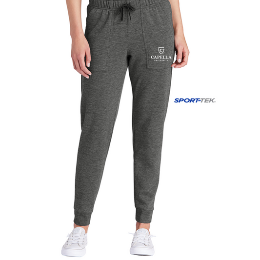 NEW CAPELLA Sport-Tek ® Ladies PosiCharge ® Tri-Blend Wicking Fleece Jogger - Dark Grey Heather