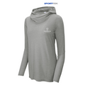 CAPELLA Sport-Tek ® Ladies PosiCharge ® Tri-Blend Wicking Long Sleeve Hoodie - Light Grey Heather