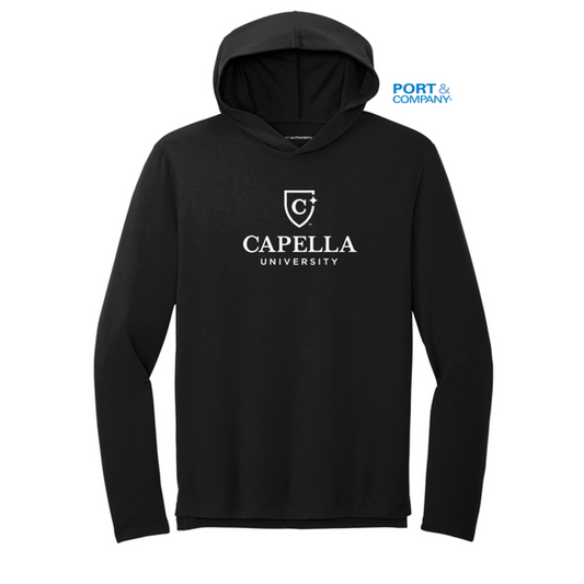 NEW CAPELLA Port Authority® Microterry Pullover Hoodie - Deep Black