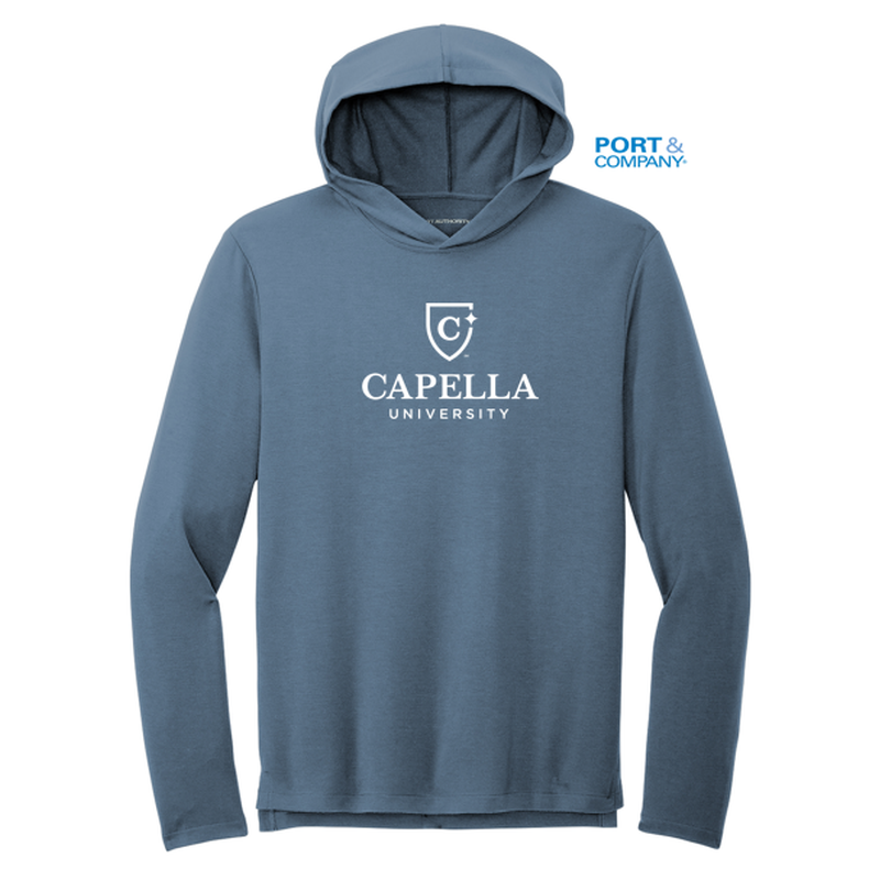CAPELLA Port Authority® Microterry Pullover Hoodie - Dusk Blue