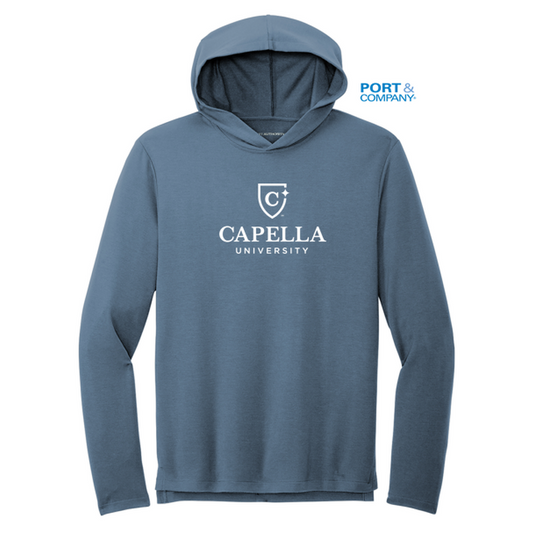 NEW CAPELLA Port Authority® Microterry Pullover Hoodie - Dusk Blue