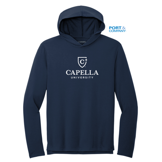 NEW CAPELLA Port Authority® Microterry Pullover Hoodie - River Blue Navy