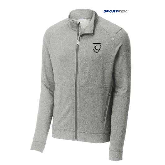 NEW CAPELLA Sport-Tek ® Sport-Wick ® Flex Fleece Full-Zip - Light Grey Heather