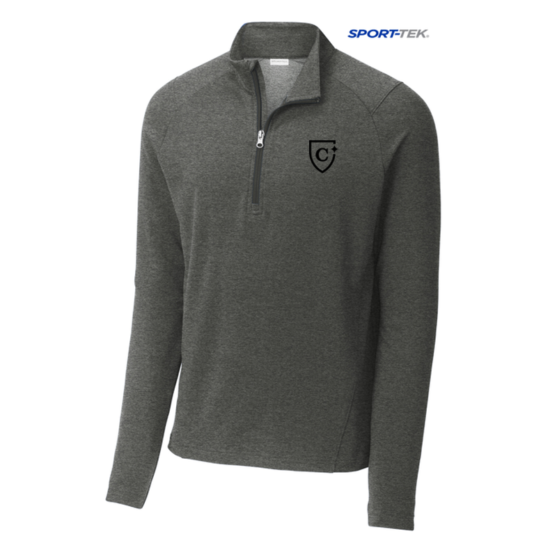 NEW CAPELLA Sport-Tek® Sport-Wick® Flex Fleece 1/4-Zip - Dark Grey Heather