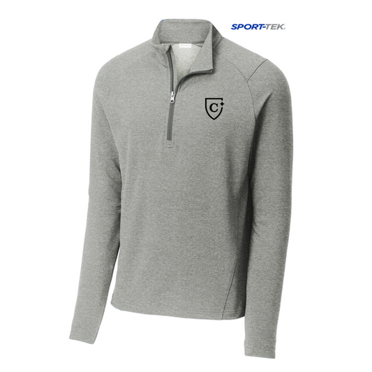 NEW CAPELLA Sport-Tek® Sport-Wick® Flex Fleece 1/4-Zip - Light Grey Heather