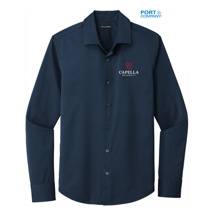 NEW CAPELLA Port Authority ® City Stretch Shirt- River Blue Navy