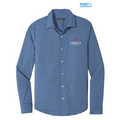 CAPELLA Port Authority ® City Stretch Shirt- True Blue/ White