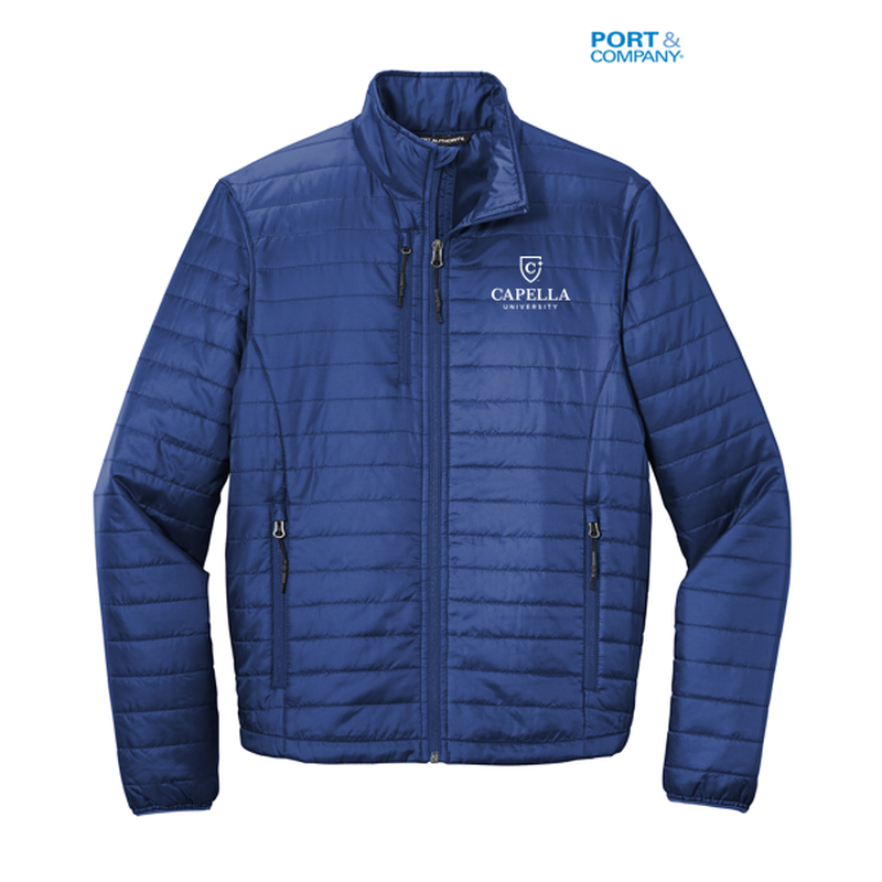 CAPELLA Port Authority ® Packable Puffy Jacket-Cobalt Blue
