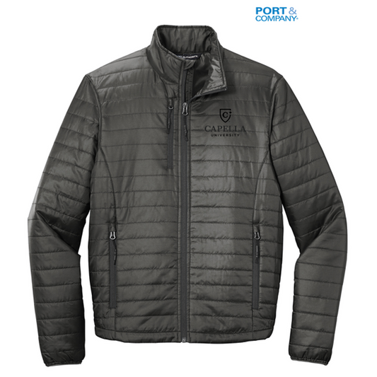 NEW CAPELLA Port Authority ® Packable Puffy Jacket-Sterling Grey/ Graphite