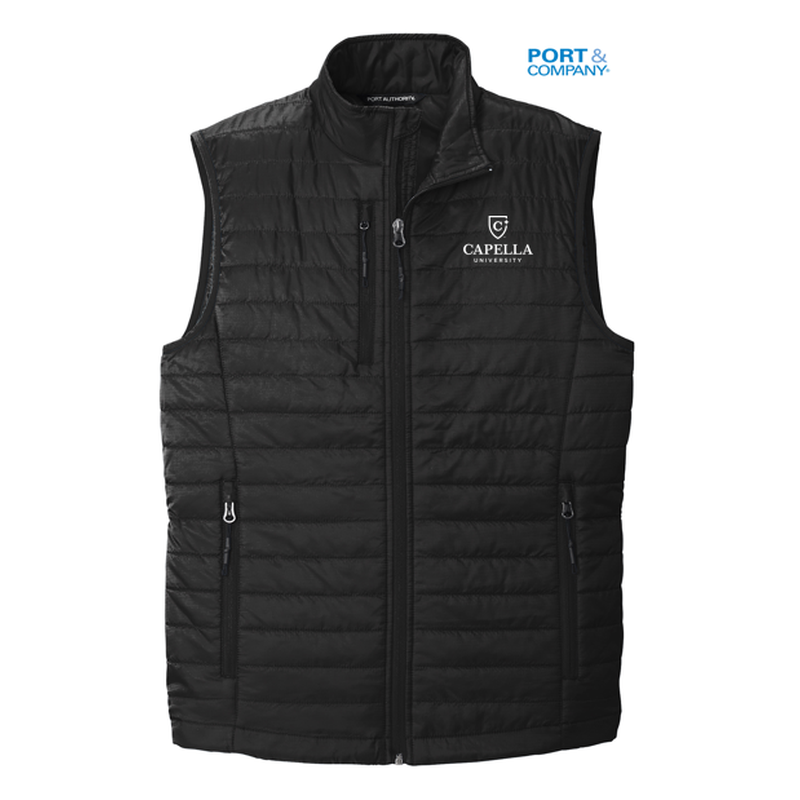 NEW CAPELLA Port Authority ® Packable Puffy Vest-Deep Black