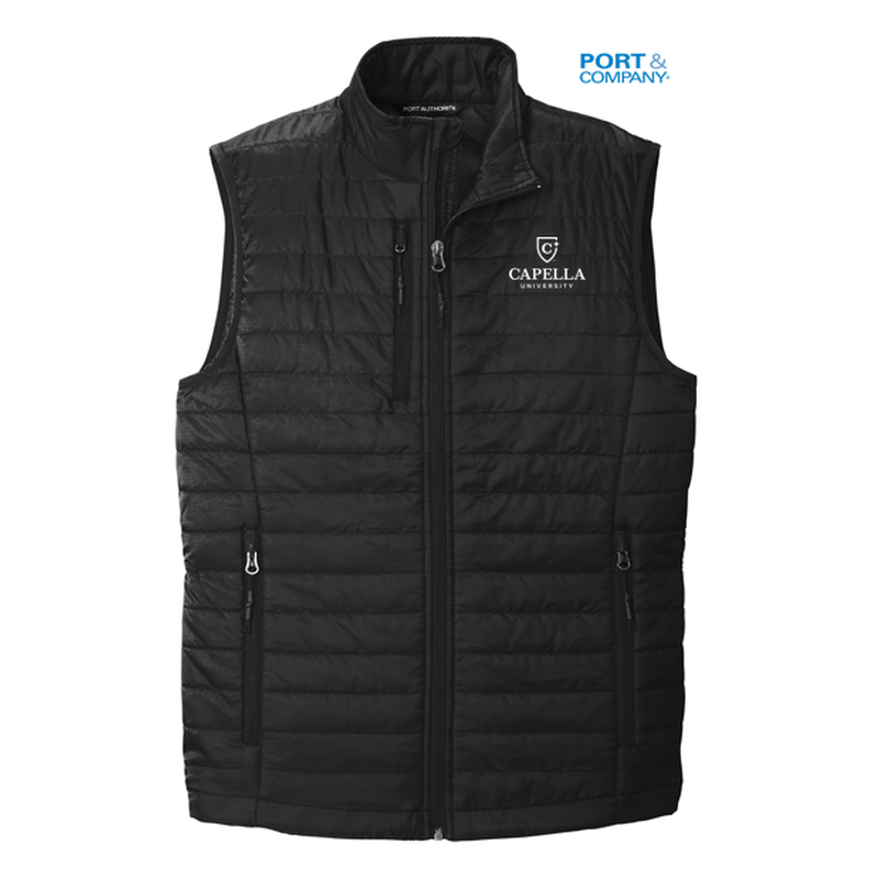 CAPELLA Port Authority ® Packable Puffy Vest-Deep Black
