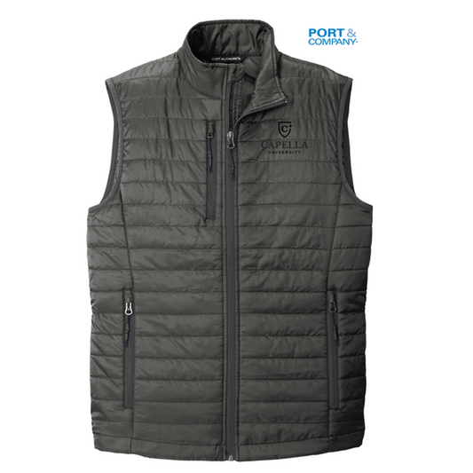 NEW CAPELLA Port Authority ® Packable Puffy Vest-Sterling Grey/ Graphite