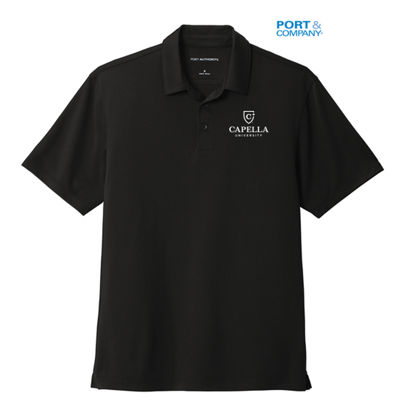 CAPELLA Port Authority ® UV Choice Pique Polo-BLACK