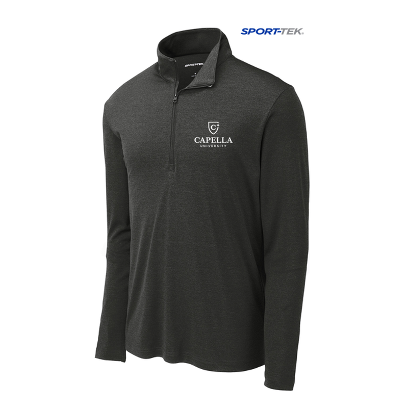 CAPELLA Sport-Tek ® Endeavor 1/4-Zip Pullover-Black Heather
