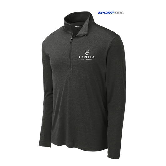 NEW CAPELLA Sport-Tek ® Endeavor 1/4-Zip Pullover-Black Heather