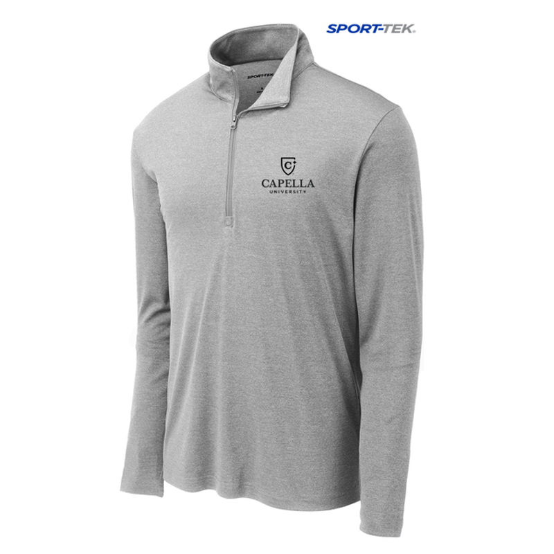 CAPELLA Sport-Tek ® Endeavor 1/4-Zip Pullover-Light Grey Heather