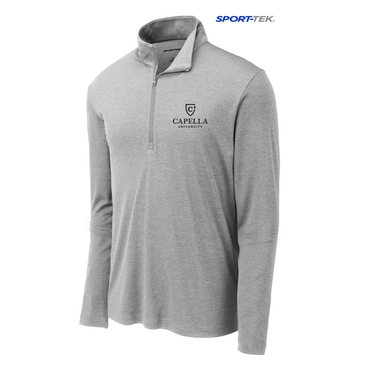 NEW CAPELLA Sport-Tek ® Endeavor 1/4-Zip Pullover-Light Grey Heather