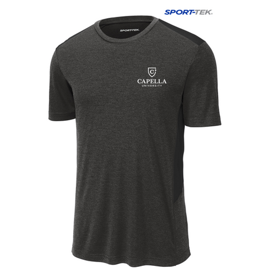 NEW CAPELLA Sport-Tek ® Endeavor Tee - Black Heather/ Black