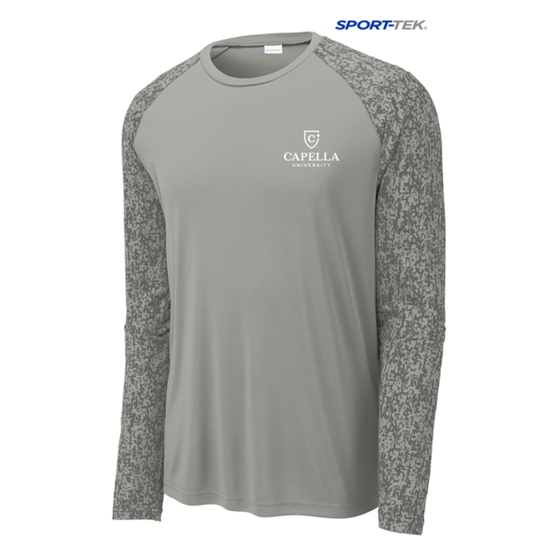 CAPELLA Sport-Tek ® Long Sleeve Digi Camo Tee - Grey Concrete