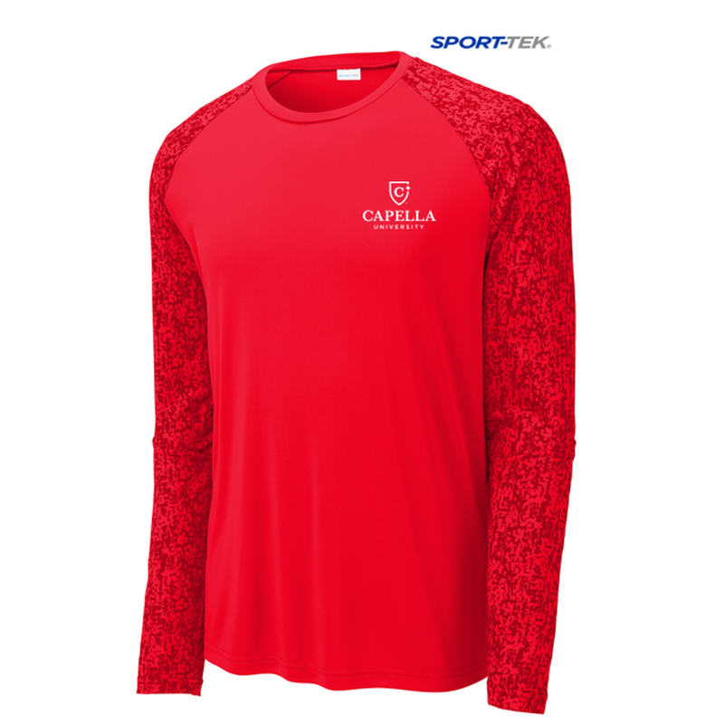CAPELLA Sport-Tek ® Long Sleeve Digi Camo Tee - True Red