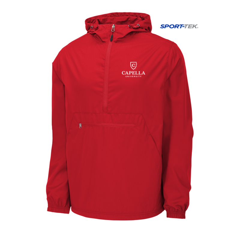 NEW CAPELLA Sport-Tek ® Packable Anorak-True Red