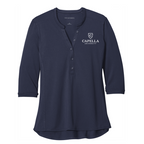 CAPELLA Port Authority ® Ladies UV Choice Pique Henley - NAVY