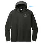 CAPELLA Port & Company® Performance Pullover Hooded Tee - Jet Black