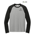 CAPELLA Allmade® Unisex Tri-Blend Long Sleeve Colorblock Raglan - Deep Black/Aluminum Grey