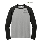 CAPELLA Allmade® Unisex Tri-Blend Long Sleeve Colorblock Raglan - Deep Black/Aluminum Grey