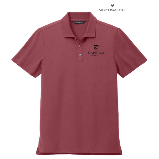 CAPELLA Mercer+Mettle™ Stretch Pique Polo - Rosewood
