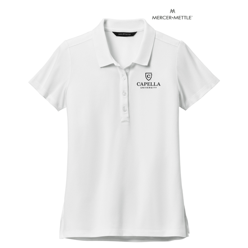 NEW CAPELLA Mercer+Mettle™ Women’s Stretch Pique Polo - White