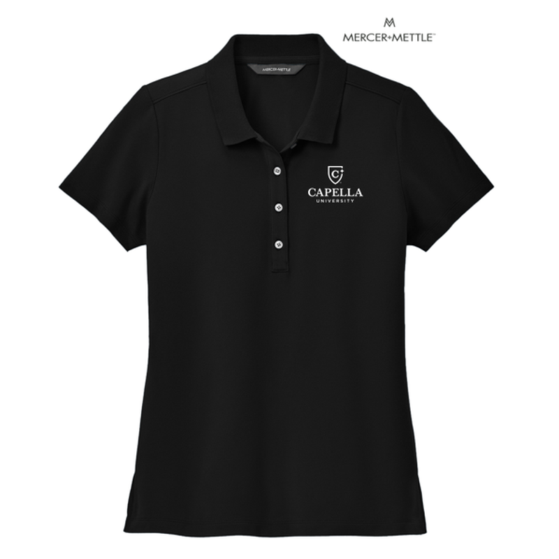 CAPELLA Mercer+Mettle™ Women’s Stretch Pique Polo - Deep Black