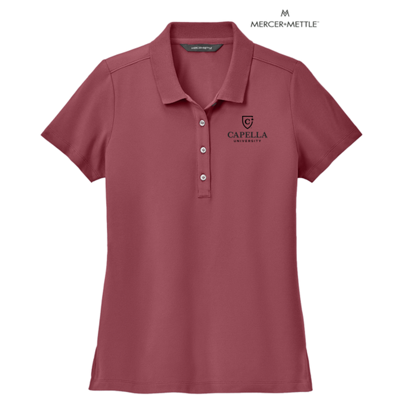 NEW CAPELLA Mercer+Mettle™ Women’s Stretch Pique Polo - Rosewood