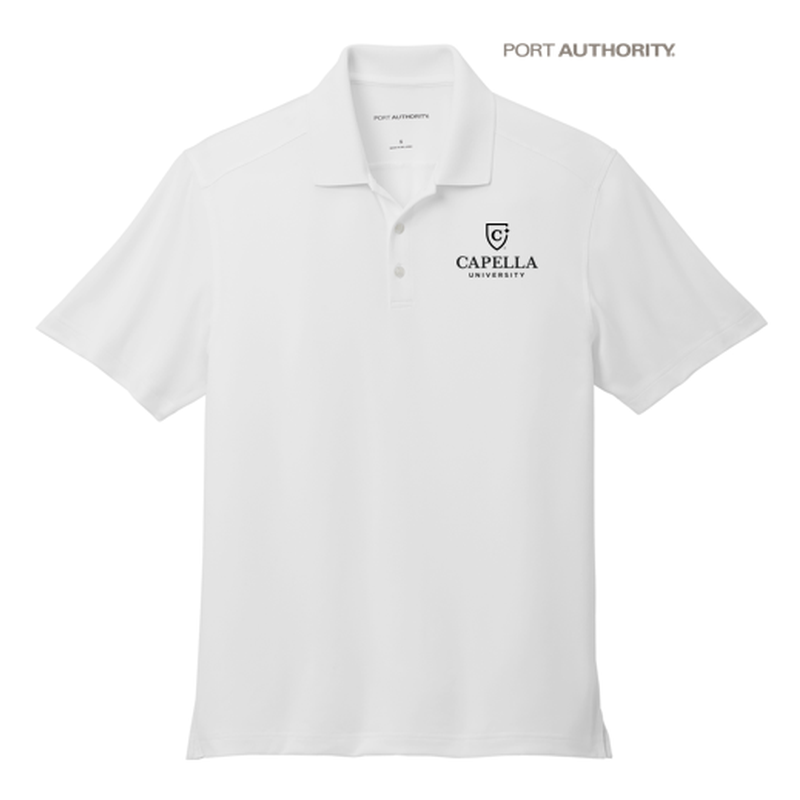 CAPELLA Port Authority® City Stretch Flat Knit Polo - White