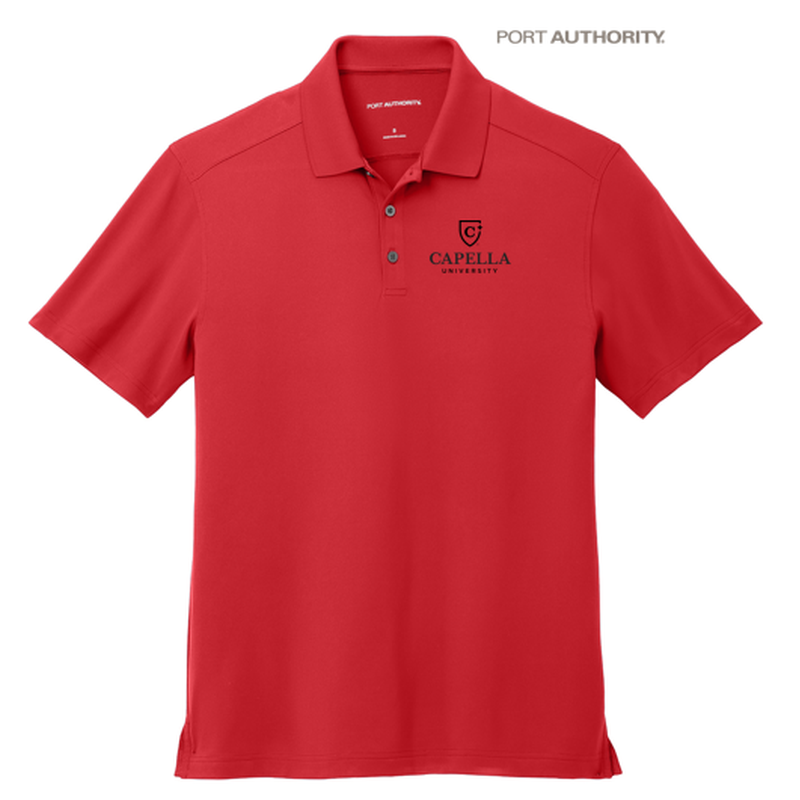 CAPELLA Port Authority® City Stretch Flat Knit Polo - Engine Red