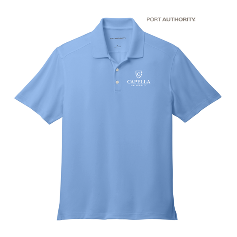 NEW CAPELLA Port Authority® City Stretch Flat Knit Polo - Swiss Blue
