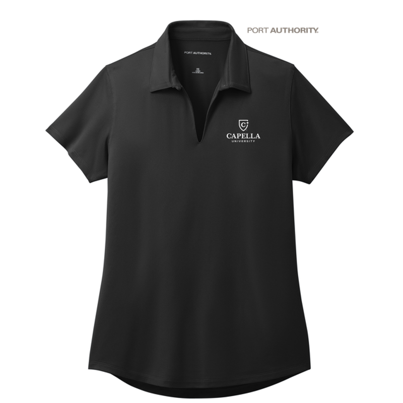 NEW CAPELLA Port Authority® Ladies City Stretch Polo - Black