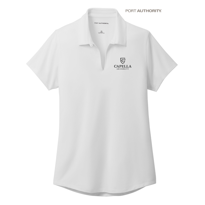 NEW CAPELLA Port Authority® Ladies City Stretch Polo - White