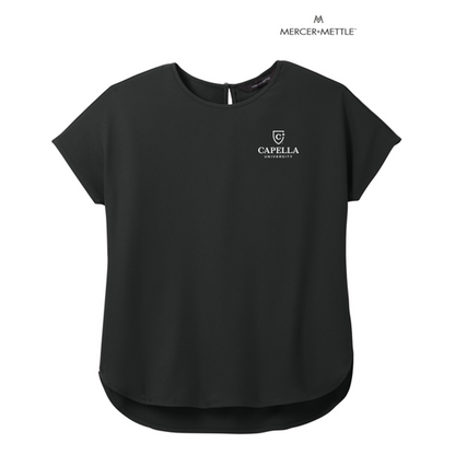 CAPELLA Mercer+Mettle™ Women's Stretch Crepe Crew - Deep Black
