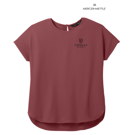 NEW CAPELLA Mercer+Mettle™ Women's Stretch Crepe Crew - Rosewood