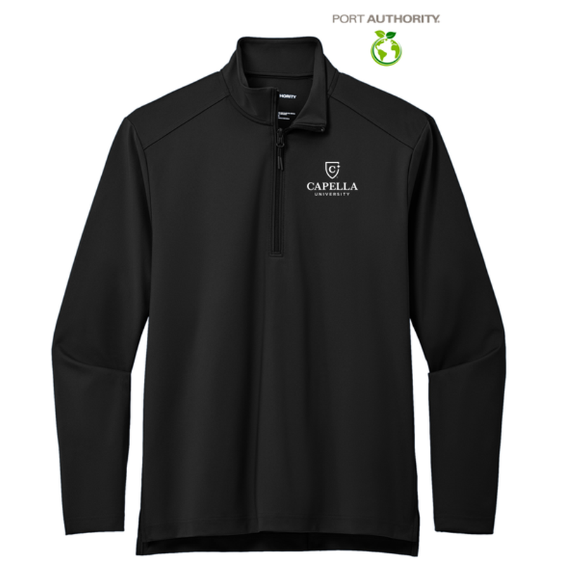 CAPELLA Port Authority® C-FREE® Double Knit 1/4-Zip - Black