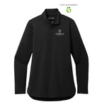 CAPELLA Port Authority® Ladies C-FREE® Double Knit 1/4-Zip - Deep Black