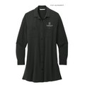 CAPELLA Port Authority® Ladies Textured Crepe Long Tunic - Deep Black