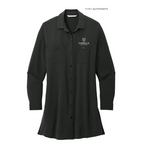 CAPELLA Port Authority® Ladies Textured Crepe Long Tunic - Deep Black