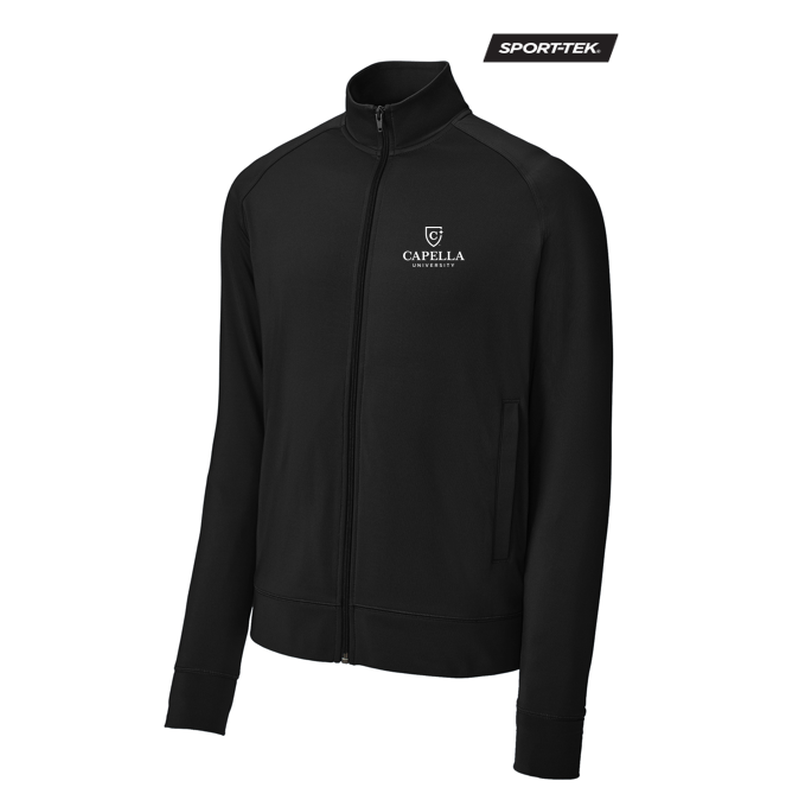 NEW CAPELLA Sport-Tek® Sport-Wick® Stretch Full-Zip Cadet Jacket - Black