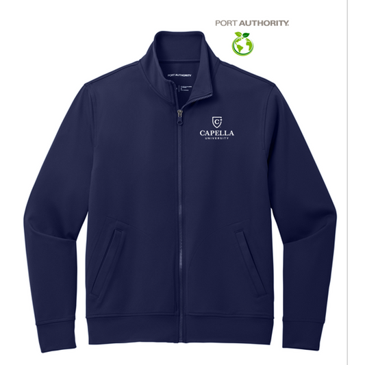 NEW CAPELLA Port Authority® C-FREE® Double Knit Full-Zip - True Navy