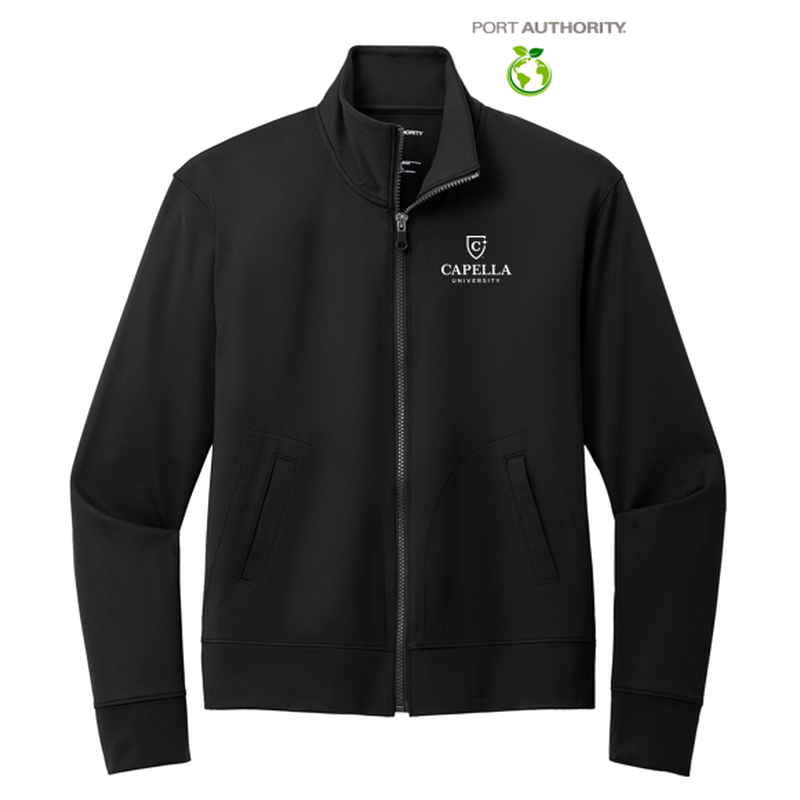 NEW CAPELLA Port Authority® Ladies C-FREE® Double Knit Full-Zip - Black